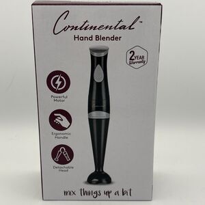 Continental Electric Single Speed Immersion Blender 150W Hand Mixer Black